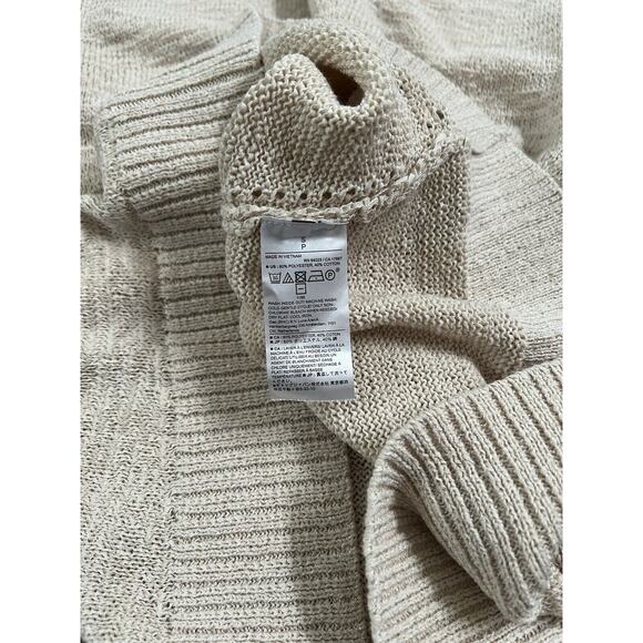 NWT Banana Republic Women Cotton Blend Slouchy Sweater T-Shirt S Ivory Cream $85 - Picture 6 of 9